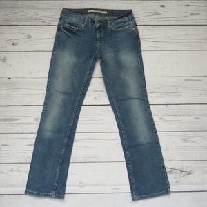 Moto Topshop Martha Straight Leg Denim Jeans Sz 6